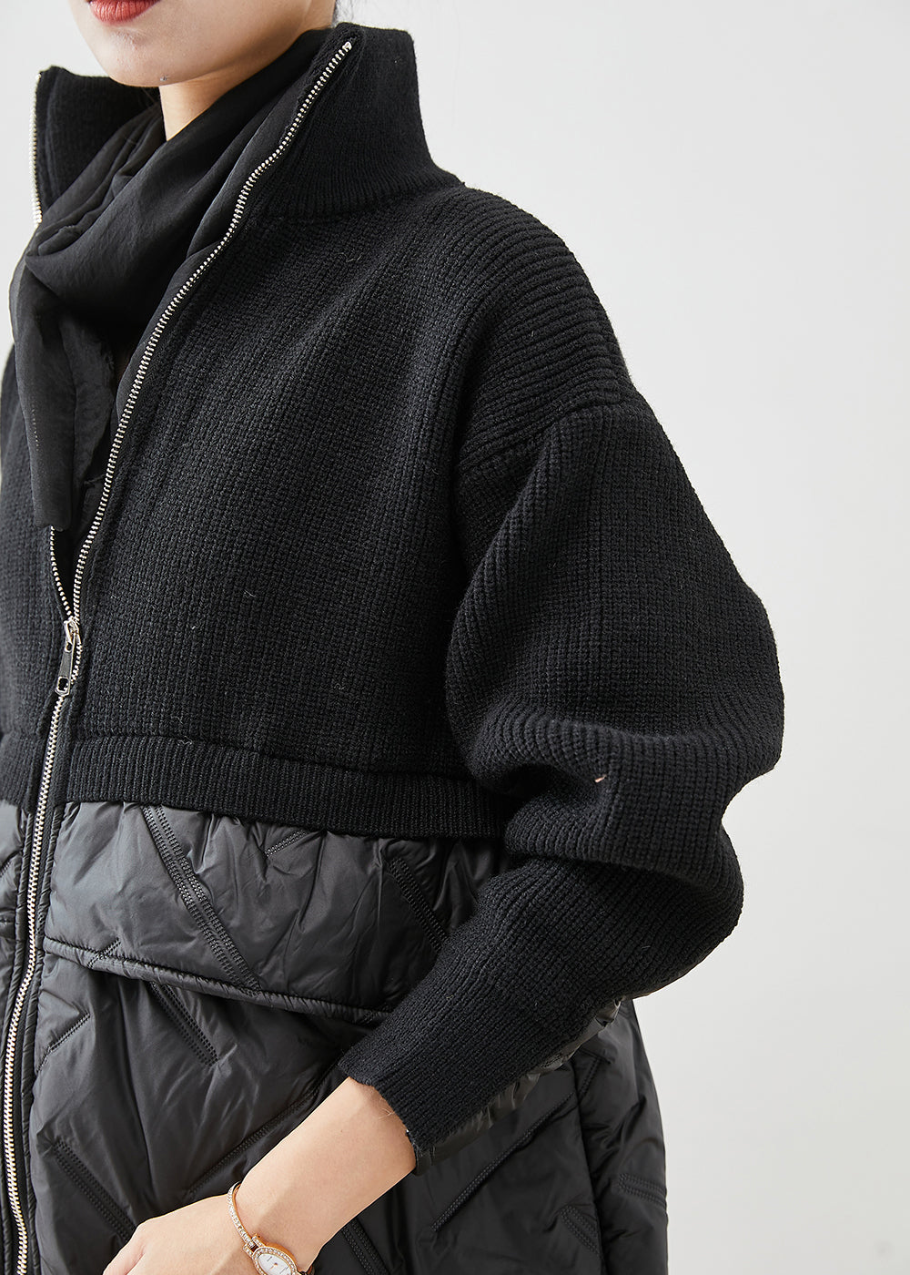 Dam Patchworkkappa – Värmande, Trendig & Bekväm för Vinter