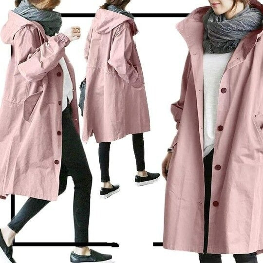 Damjacka Vattentät Trenchcoat Modern Design för Vardagsbruk