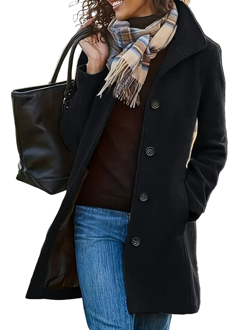 Enknappskappa för Damer – Minimalistisk Chic med Smickrande Silhuett