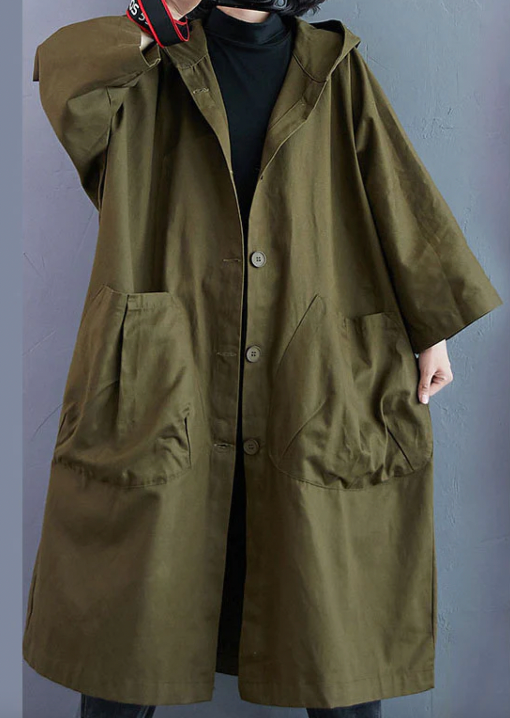 Damjacka Lång Trendig Varm Polyester för Höst och Vinter