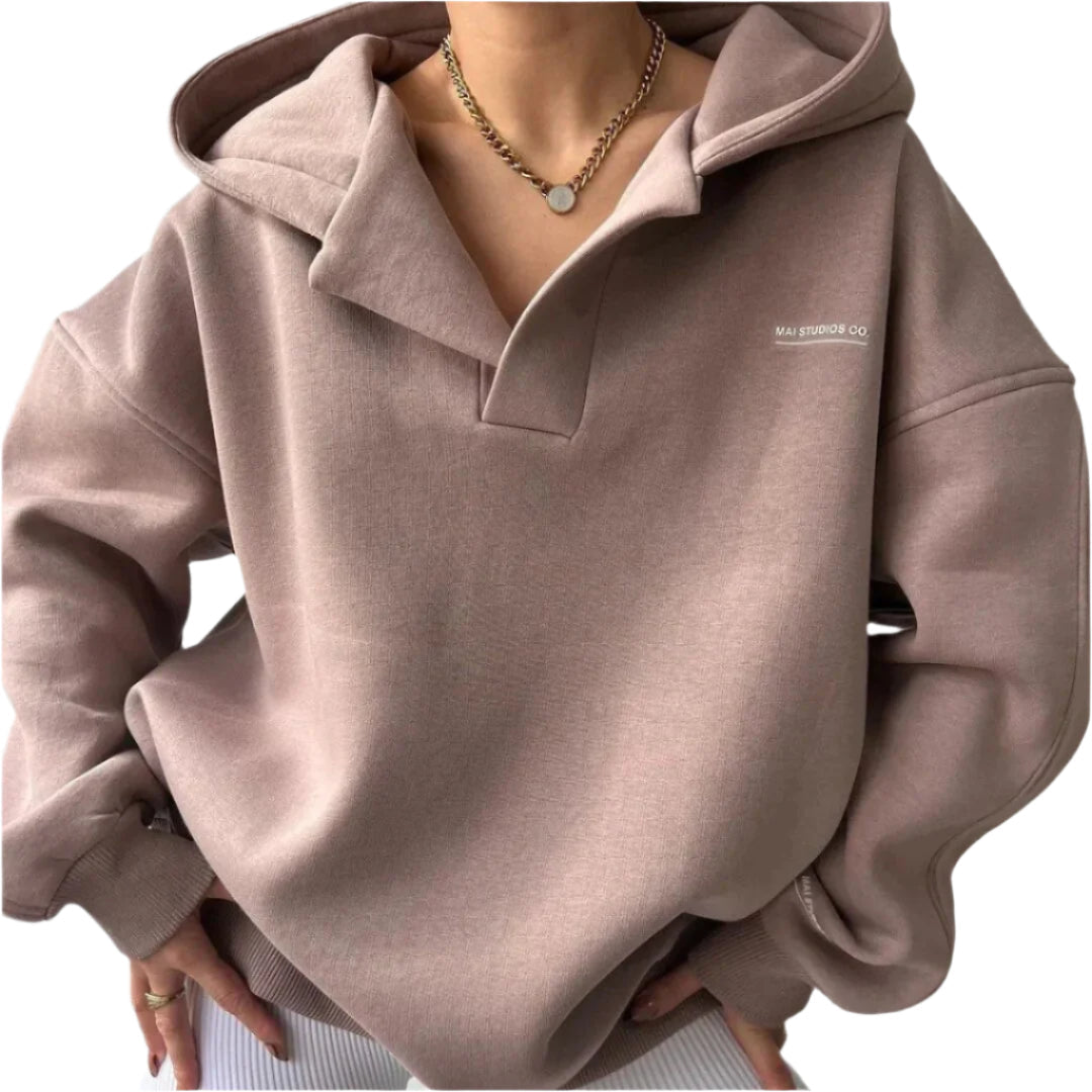 Damen Kapuzenpullover Modern Design Mjuk Material