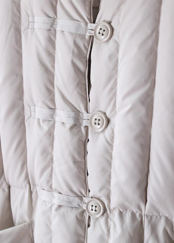 Damernas Plus Size Vinterkappa med Huva och Stora Fickor